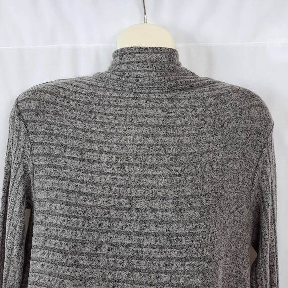 Renee C Long Sleeve Gray Lightweight Mock Neck Sweater, Small - Picture 3 of 13